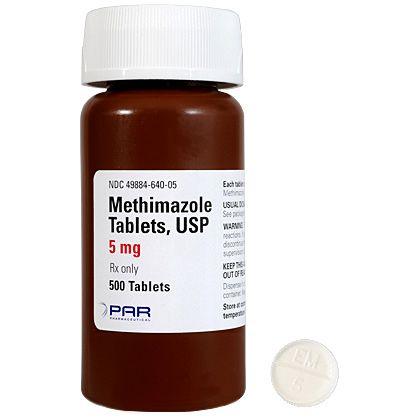 Methimazole Tablet, 5 mg, Bottle of 100