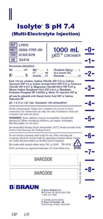 Normosol-R 7.4 pH 1 Liter Bags Case of 12