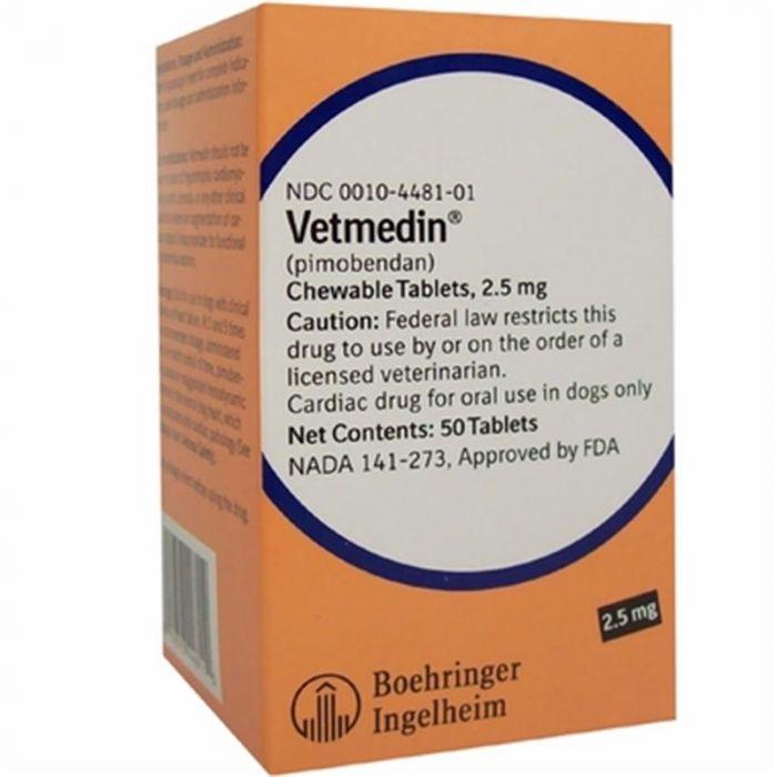 Vetmedin (Pimobendan) Chewable Tablets 5.0mg Bottle of 50