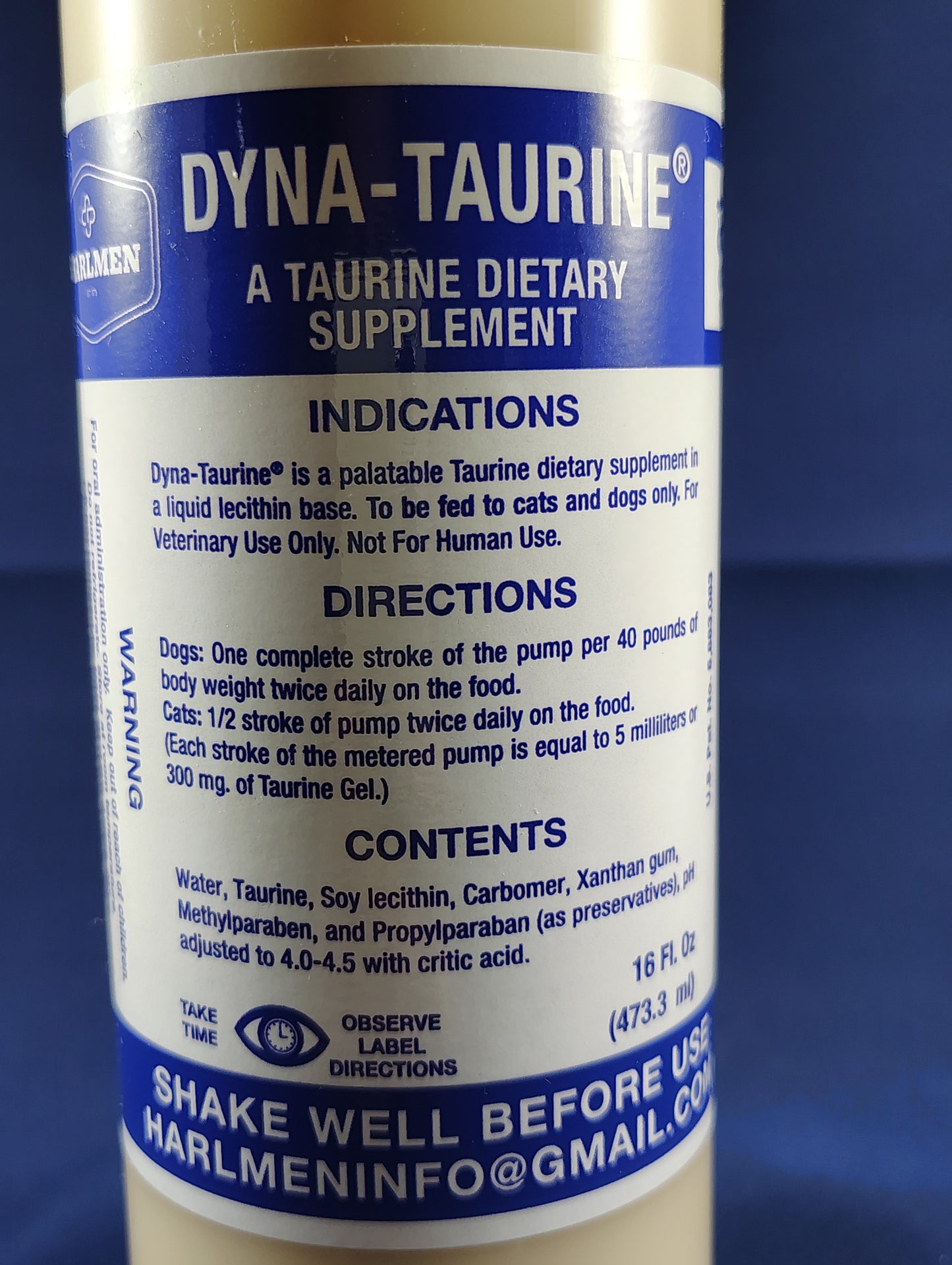 Dyna-Taurine Liquid 16oz Bottle