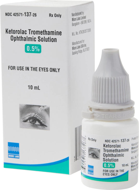 Ketorolac Tromethamine Ophthalmic Solution 0.5% 10ml Bottle