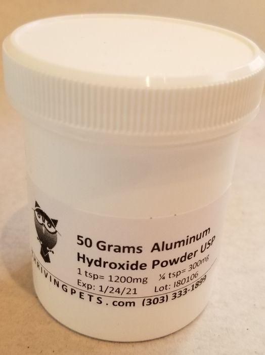 ThrivingPets Aluminum Hydroxide Fine Powder USP 50g Jar (back-ordered, due back in stock on 9/29/23)
