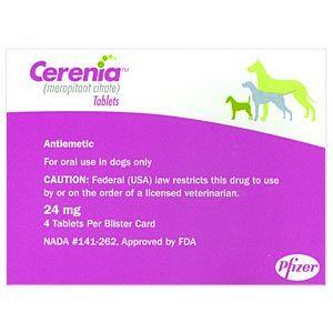 Cerenia (Maropitant Citrate) Tablet 24mg Box of 4