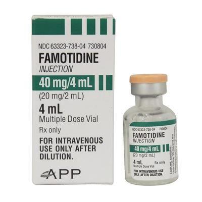 Famotidine (Pepcid) Injectable 10 mg/ml, 4ml, 25 Vials