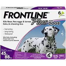 Frontline Plus for Dogs Purple 45-88 lbs 6 pack
