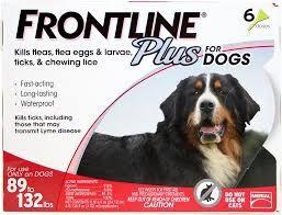 Frontline Plus for Dogs Red 89-132 lbs 6 pack