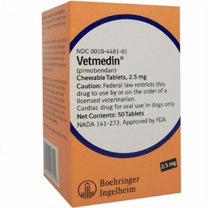 Vetmedin (Pimobendan) Chewable Tablets 2.5mg Bottle of 50
